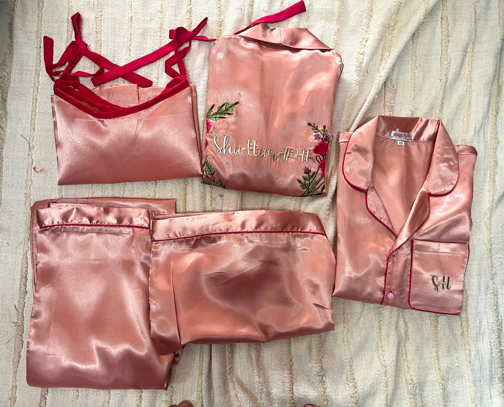 Magenta Pink / Rose Gold 5 Pieces Hamper for Bride | Prepaid Orders Only - Comfy Nights
