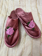 Old Rose Gold Floral Slippers | Prepaid Orders Only - Comfy Nights