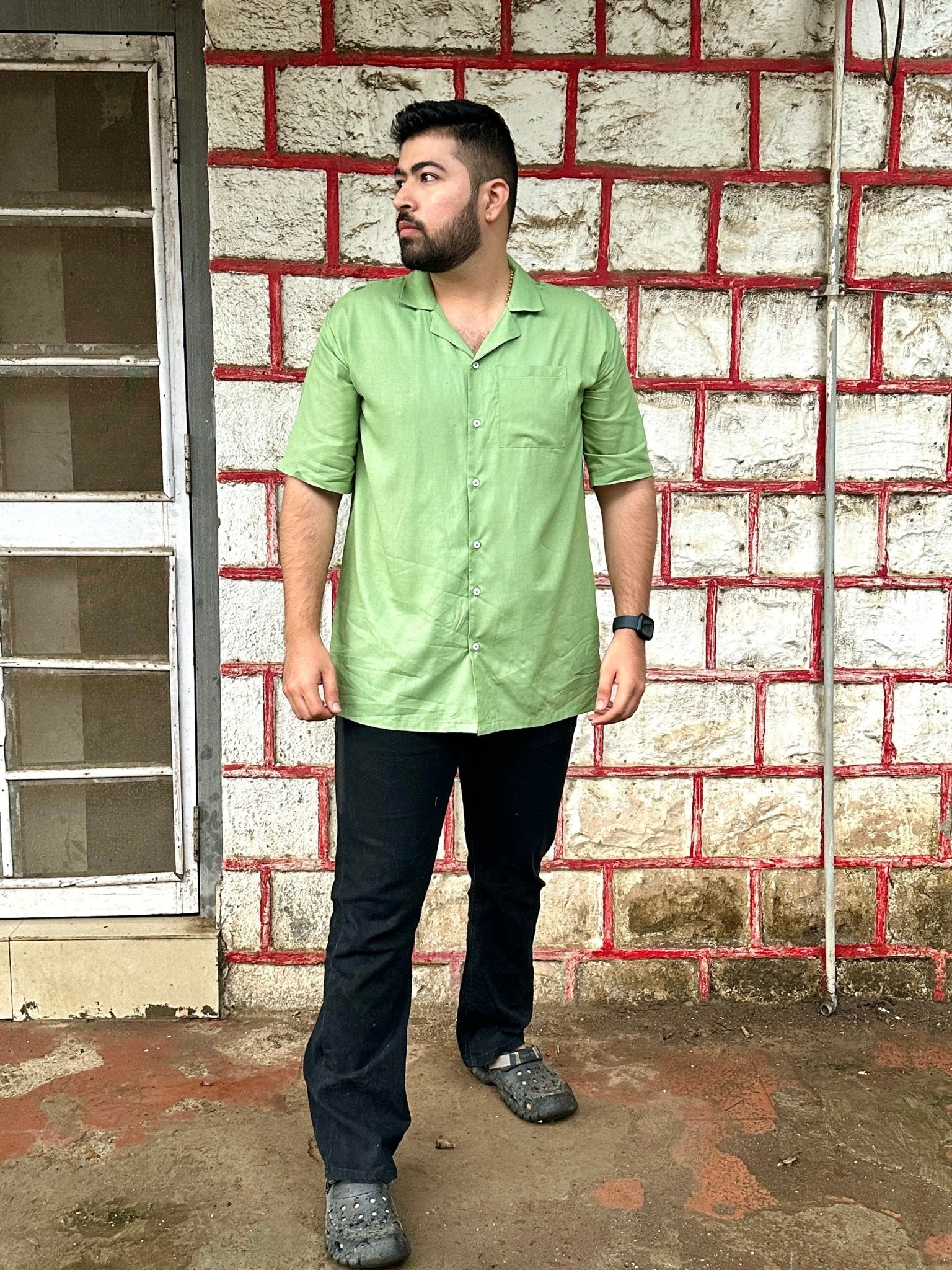 Pastel Green Shirt for Men - Comfy Nights
