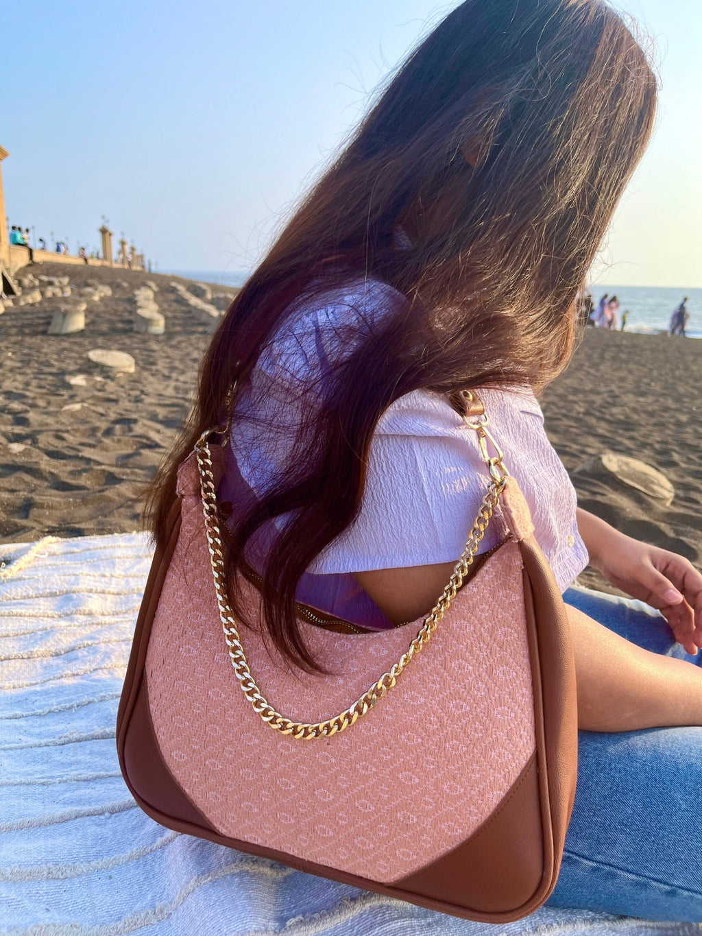 Peach Love Crescent Bag - Comfy Nights