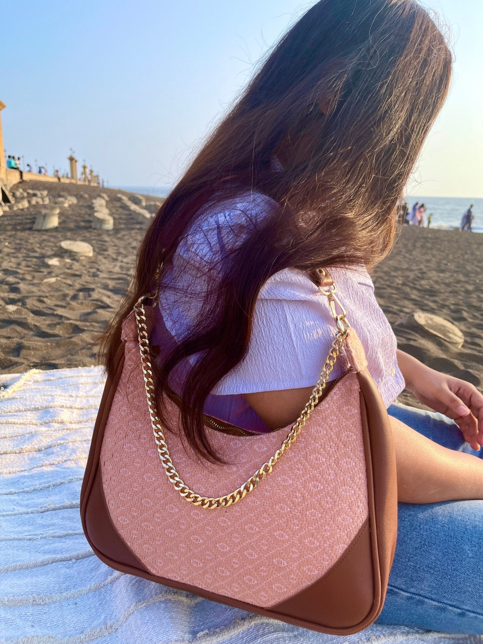 Peach Love Crescent Bag - Comfy Nights