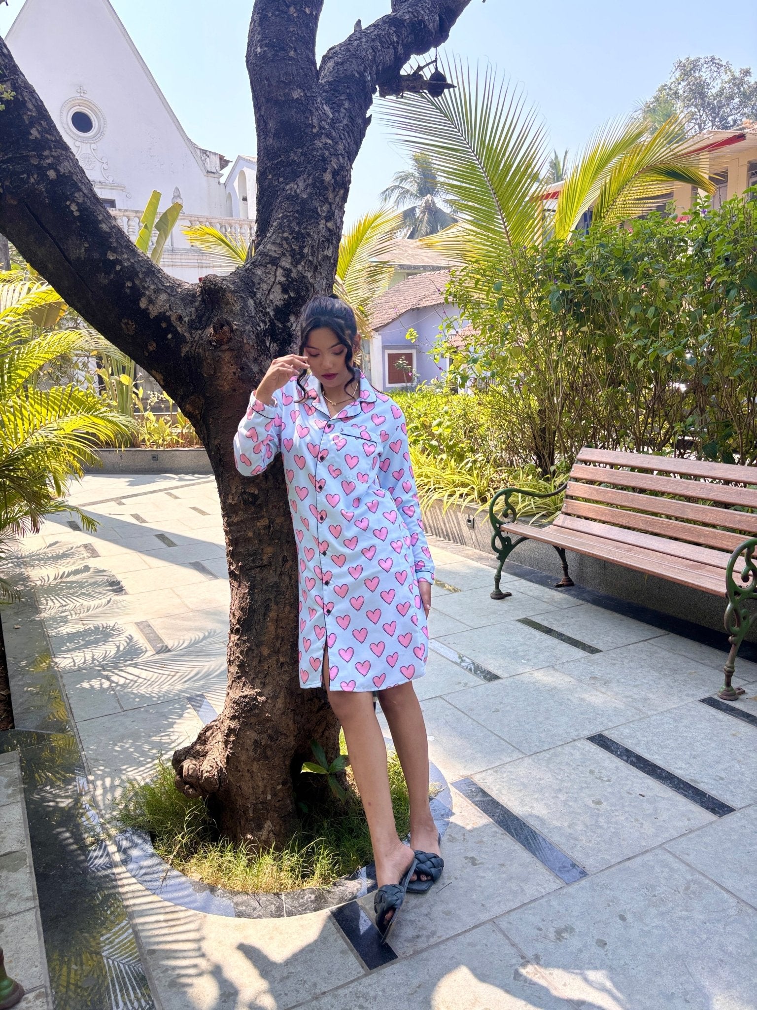 Pink Hearts Sleepshirt - Comfy Nights