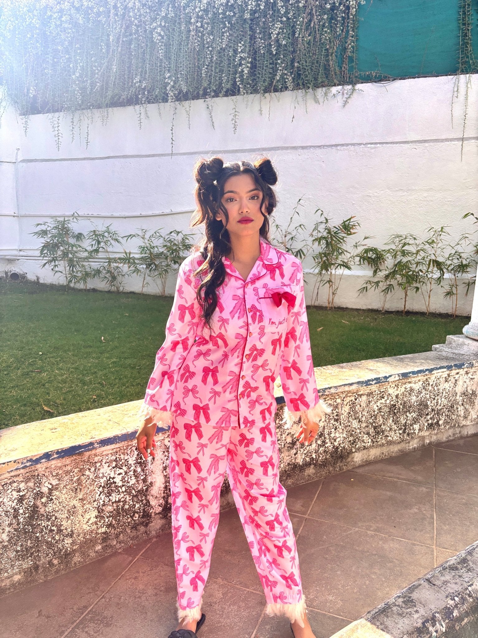 Pookie’s Pink Feathers Pj Set - Comfy Nights