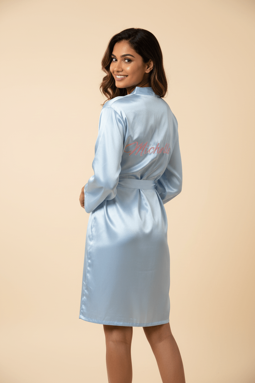 Powder Blue Personalise Robe - Comfy Nights