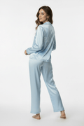 Powder Blue Personalise Satin Pj Set - Comfy Nights
