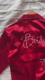 Load and play video in Gallery viewer, Red Bride Satin Pj Set  | Prepaid Orders Only
