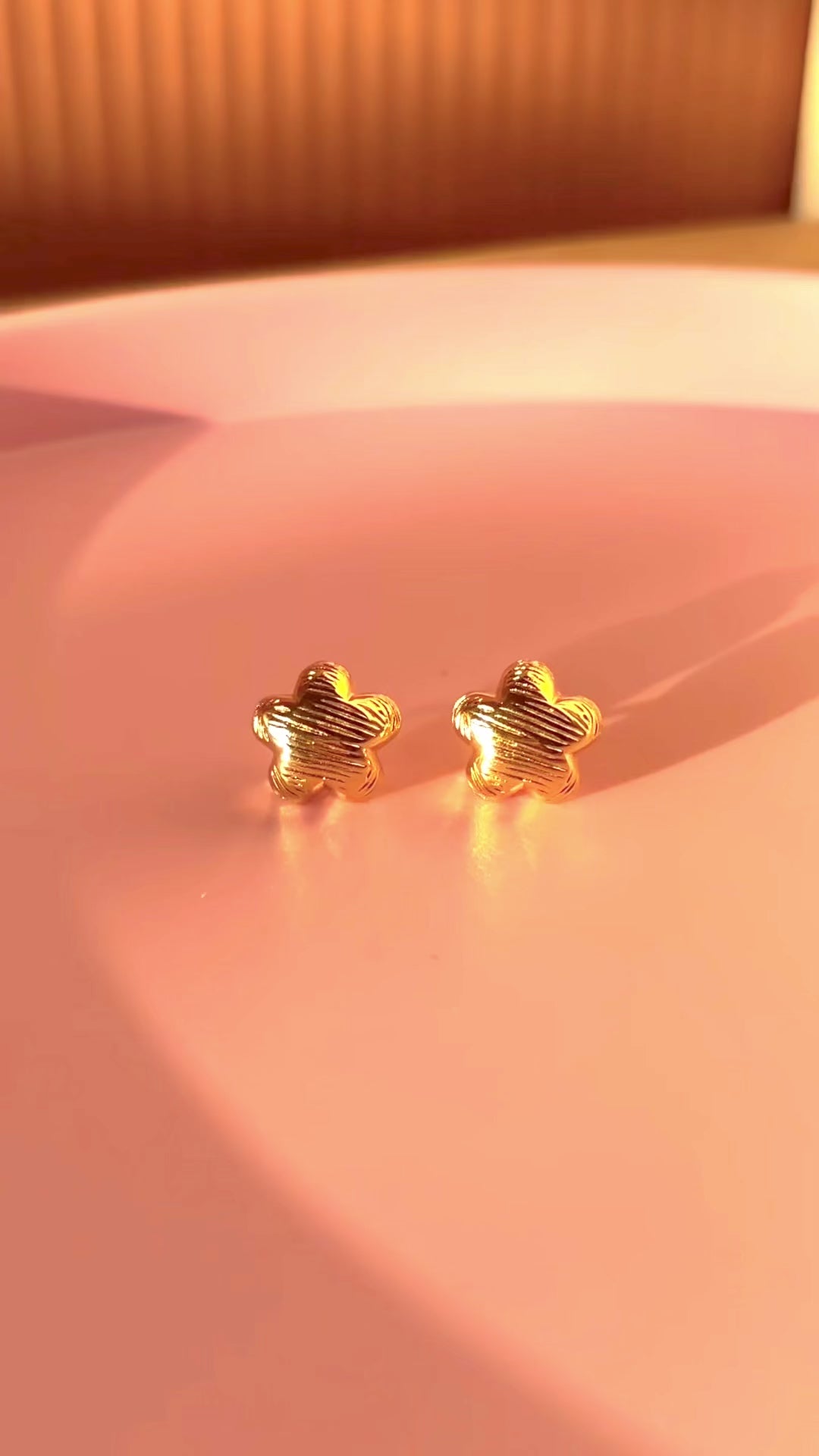 Golden bloom studs Earrings