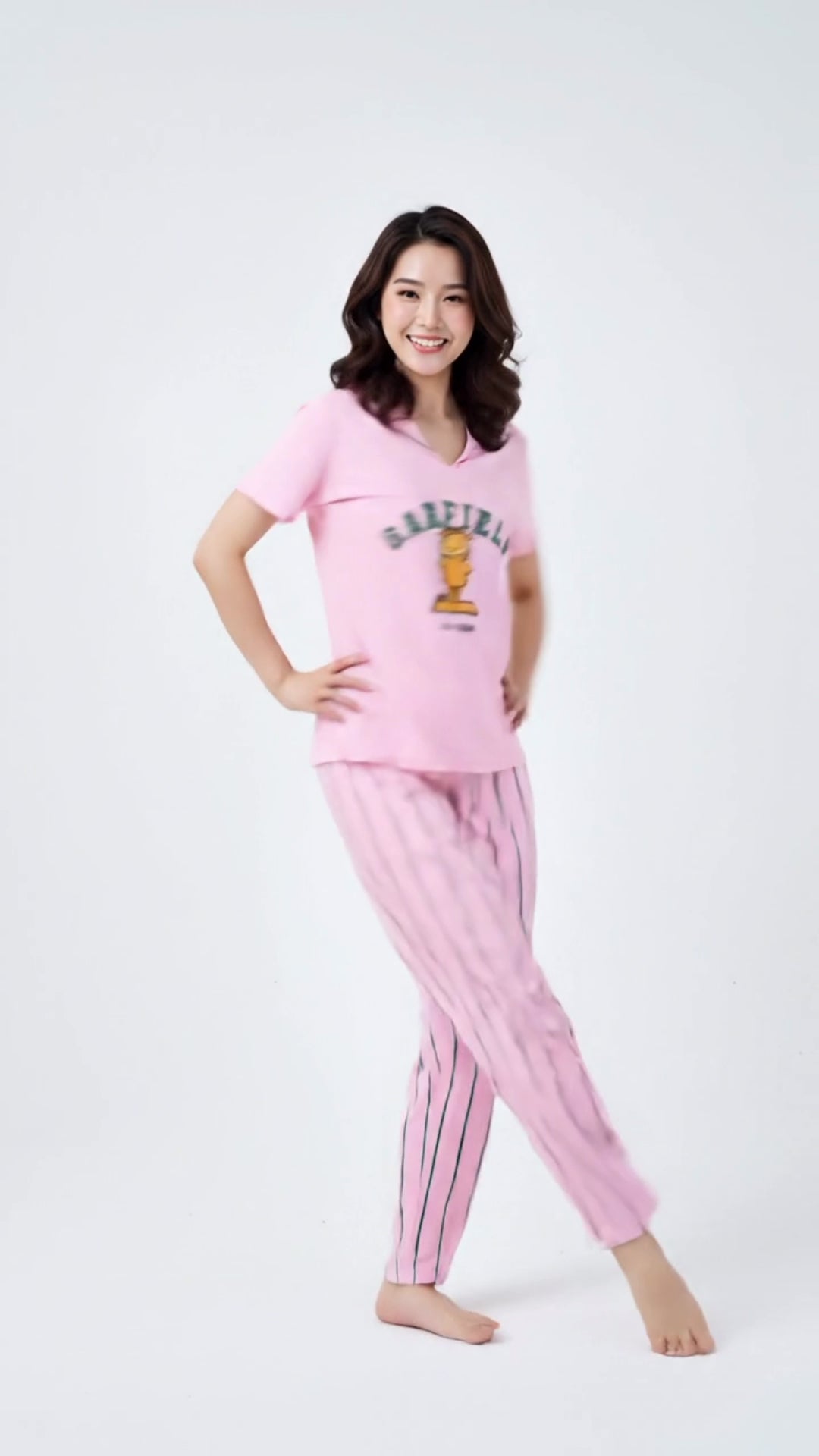 Pink Garfield Comfy Tee + Pj Set