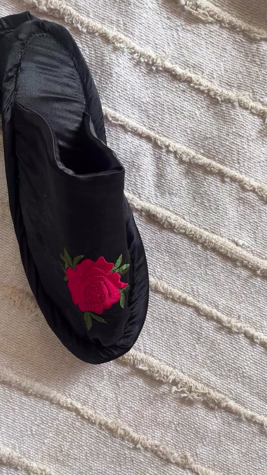 Satin  Floral Slippers | Prepaid Orders Only