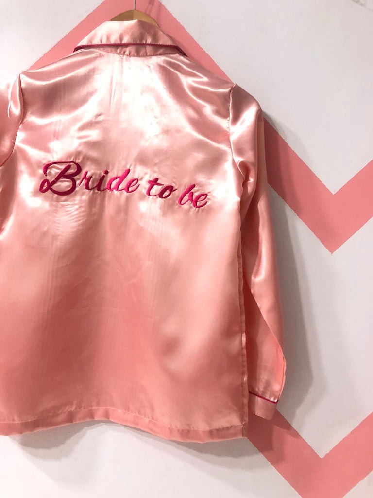 Rose Gold Personalise Back Satin Pj Set | Prepaid Orders Only - Comfy Nights