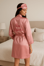Rose Gold Personalise Robe + Eyemask | Prepaid Orders Only - Comfy Nights