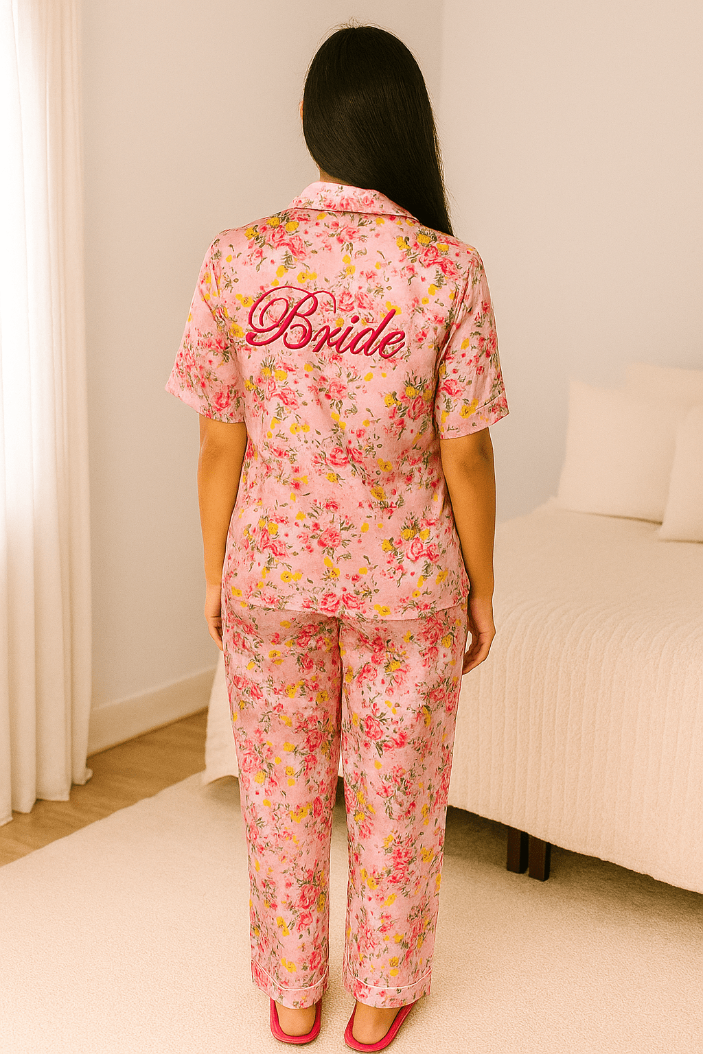 RoseGold Rosy Satin Pj Set | Prepaid Orders Only - Comfy Nights