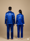 Royal Blue The Boss & The real Boss Satin Couple Set | Prepaid Orders Only - Comfy Nights