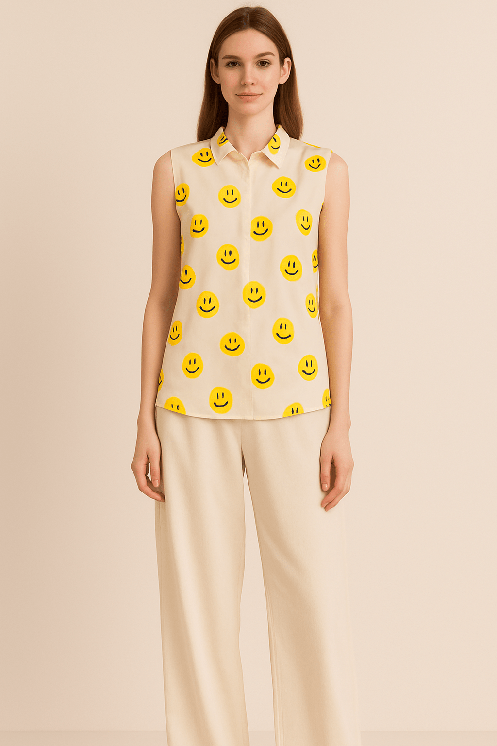 Smile Please! Shirt (Sleeveless) - Comfy Nights