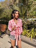 Sunset Bloom Wrap Blouse - Comfy Nights