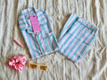 Teal Lines Pj Set | Limited Stock - Comfy Nights