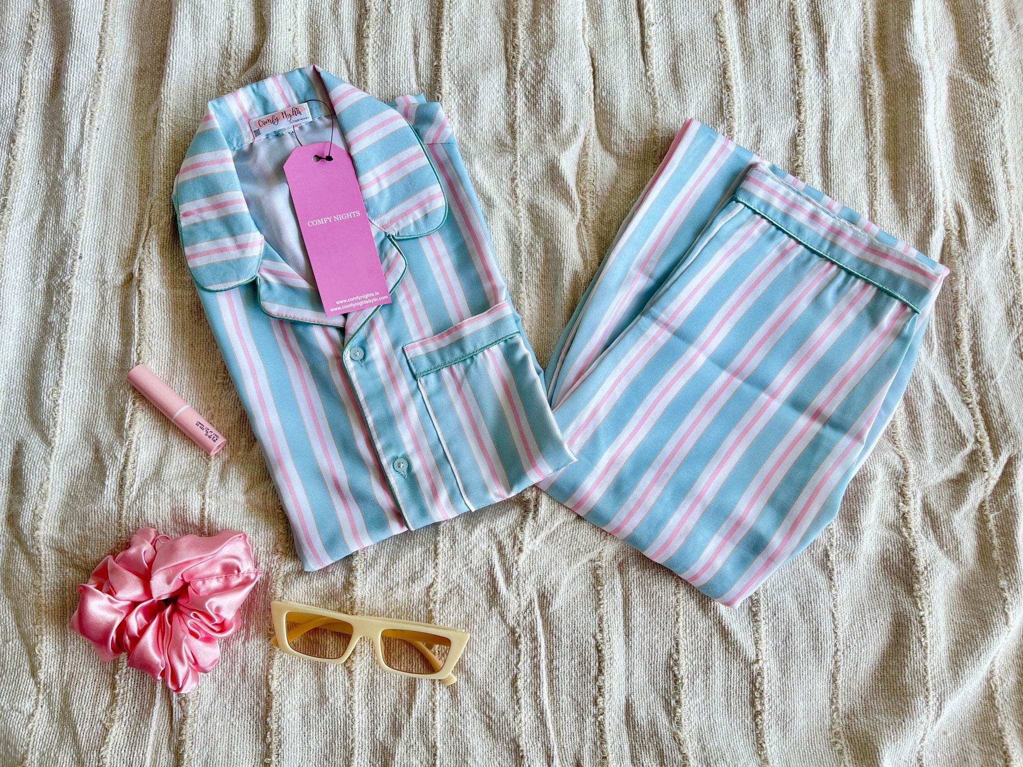 Teal Lines Pj Set | Limited Stock - Comfy Nights