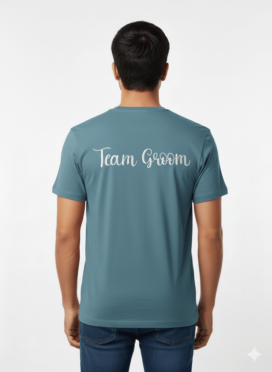 Teal Team Groom T-shirt - Comfy Nights