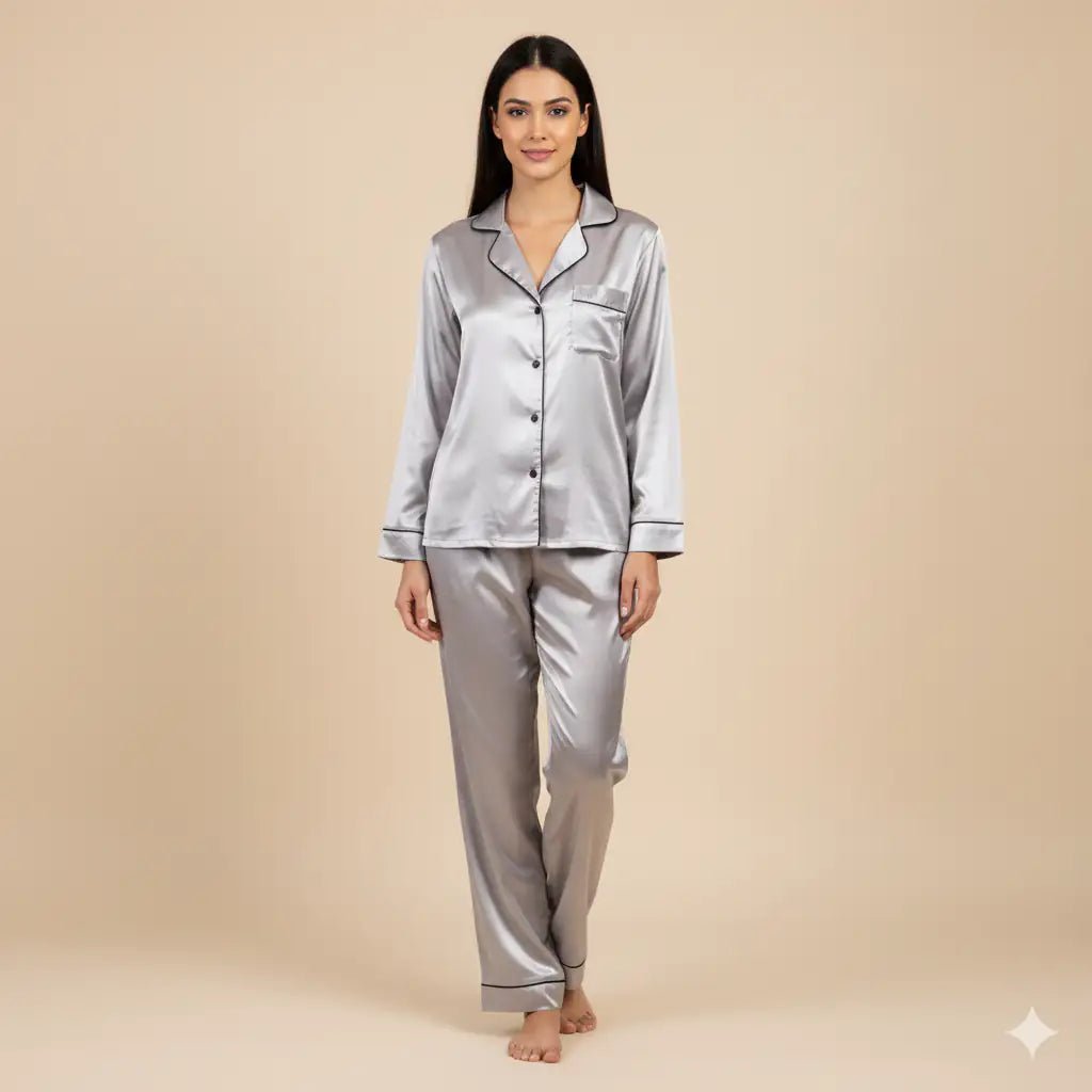The Boss & The real Boss Satin Couple Set | Prepaid Orders Only - Comfy Nights