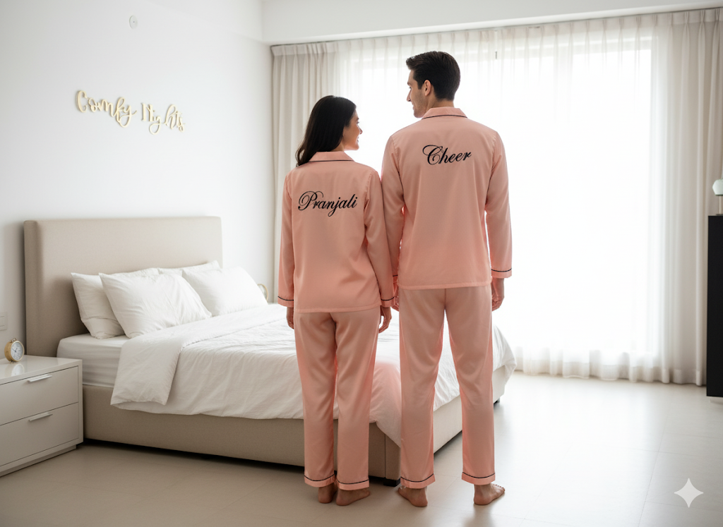 Rose Gold Satin Couple Set  | Prepaid Orders Only