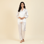 White Bride Satin Pj Set | Prepaid Orders Only - Comfy Nights