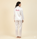 White Bride Satin Pj Set | Prepaid Orders Only - Comfy Nights