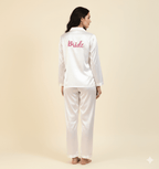 White Bride Satin Pj Set | Prepaid Orders Only - Comfy Nights