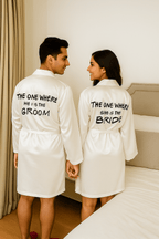 White Couple Personalised Robes | Prepaid Orders Only - Comfy Nights