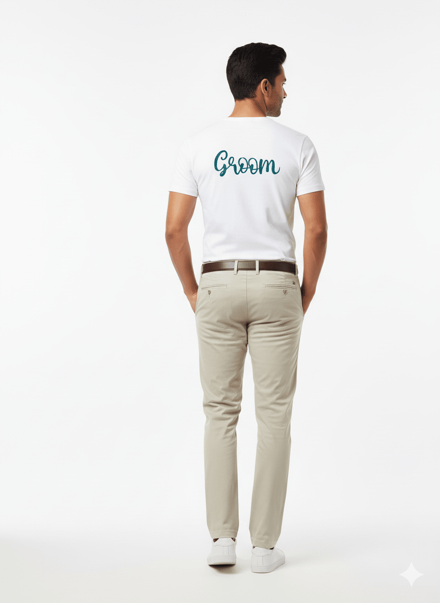 White Groom T-shirt - Comfy Nights