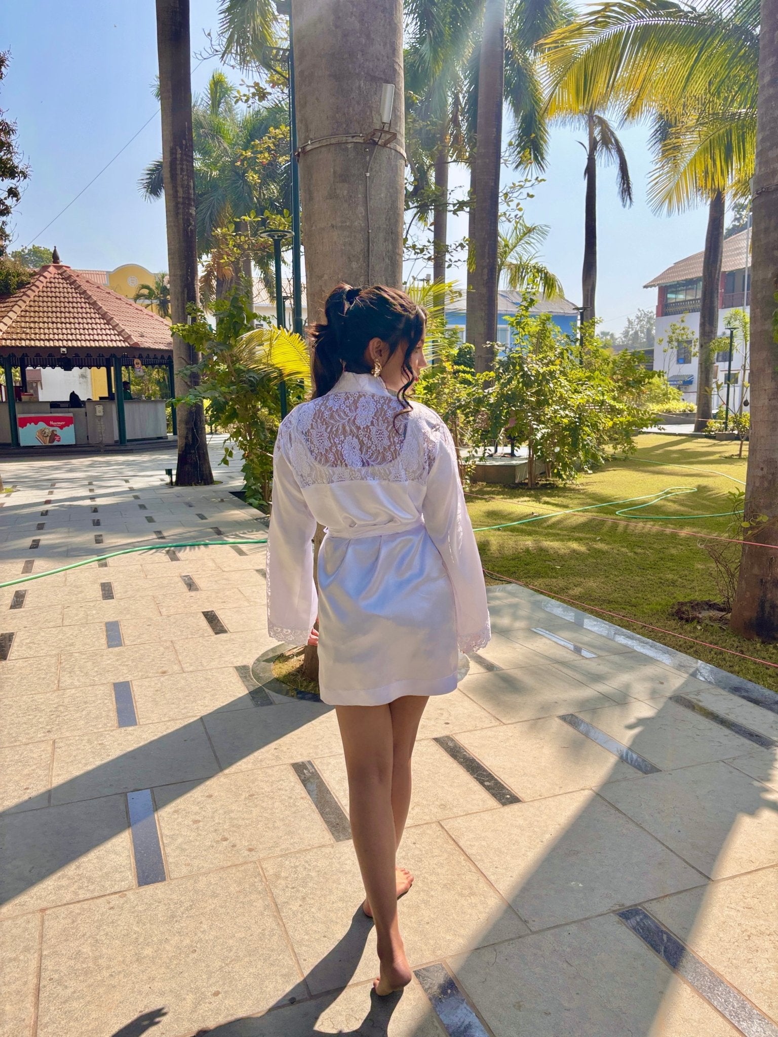 White Lace Robe | Prepaid Orders Only - Comfy Nights