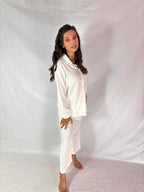 Women in White Co-Ord Set - Comfy Nights