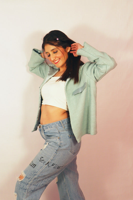 Teal Jacquard Jacket (Limited Edition)