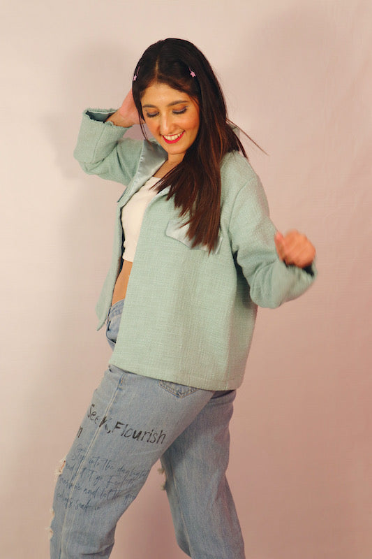 Teal Jacquard Jacket (Limited Edition)
