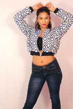 Blue Jacquard Bomber Jacket (Limited Edition)