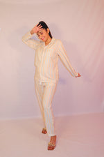 Load image into Gallery viewer, Bold Lady Pj Set (Yellow Stripes)
