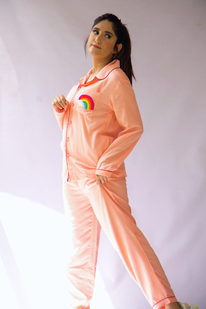 Happy Rainbow Patch Pj Set