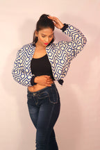 Blue Jacquard Bomber Jacket (Limited Edition)