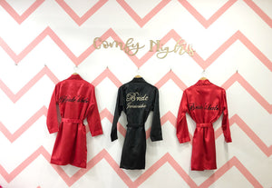 2 Bridesmaid + 1 Bride Robes for Bachelorette E-2  | Prepaid Orders Only