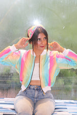 Load image into Gallery viewer, Rainbow Bomber Jacket
