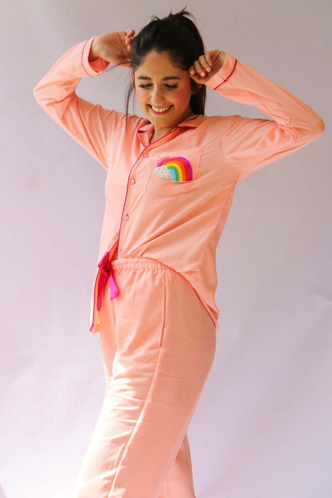 Happy Rainbow Patch Pj Set