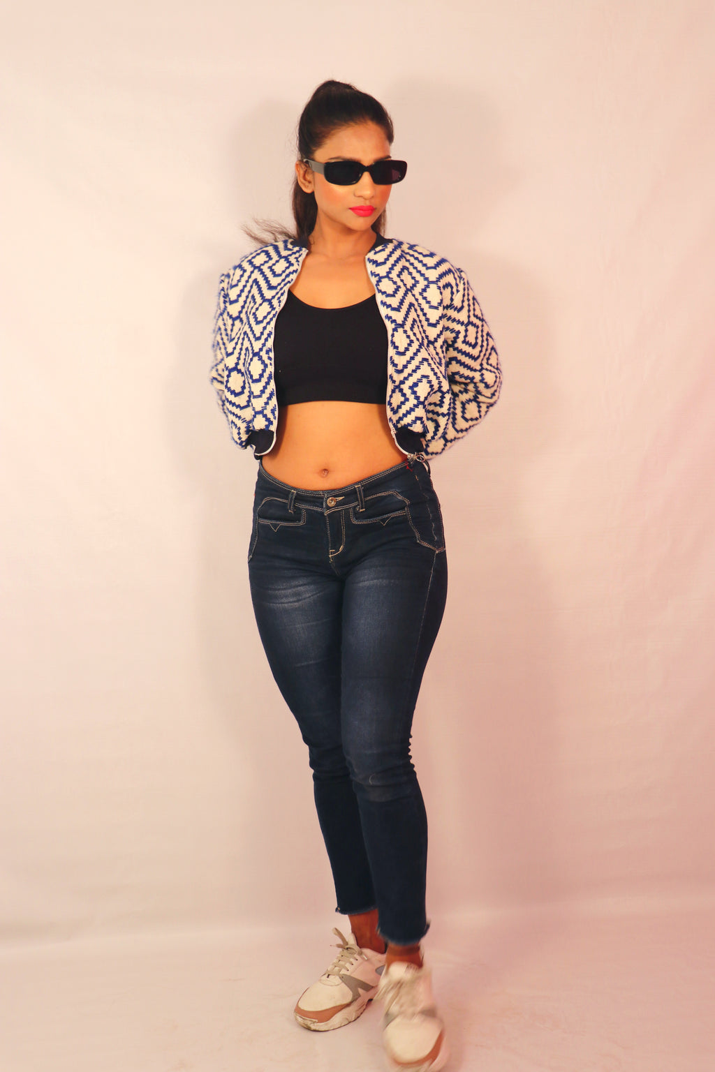 Blue Jacquard Bomber Jacket (Limited Edition)