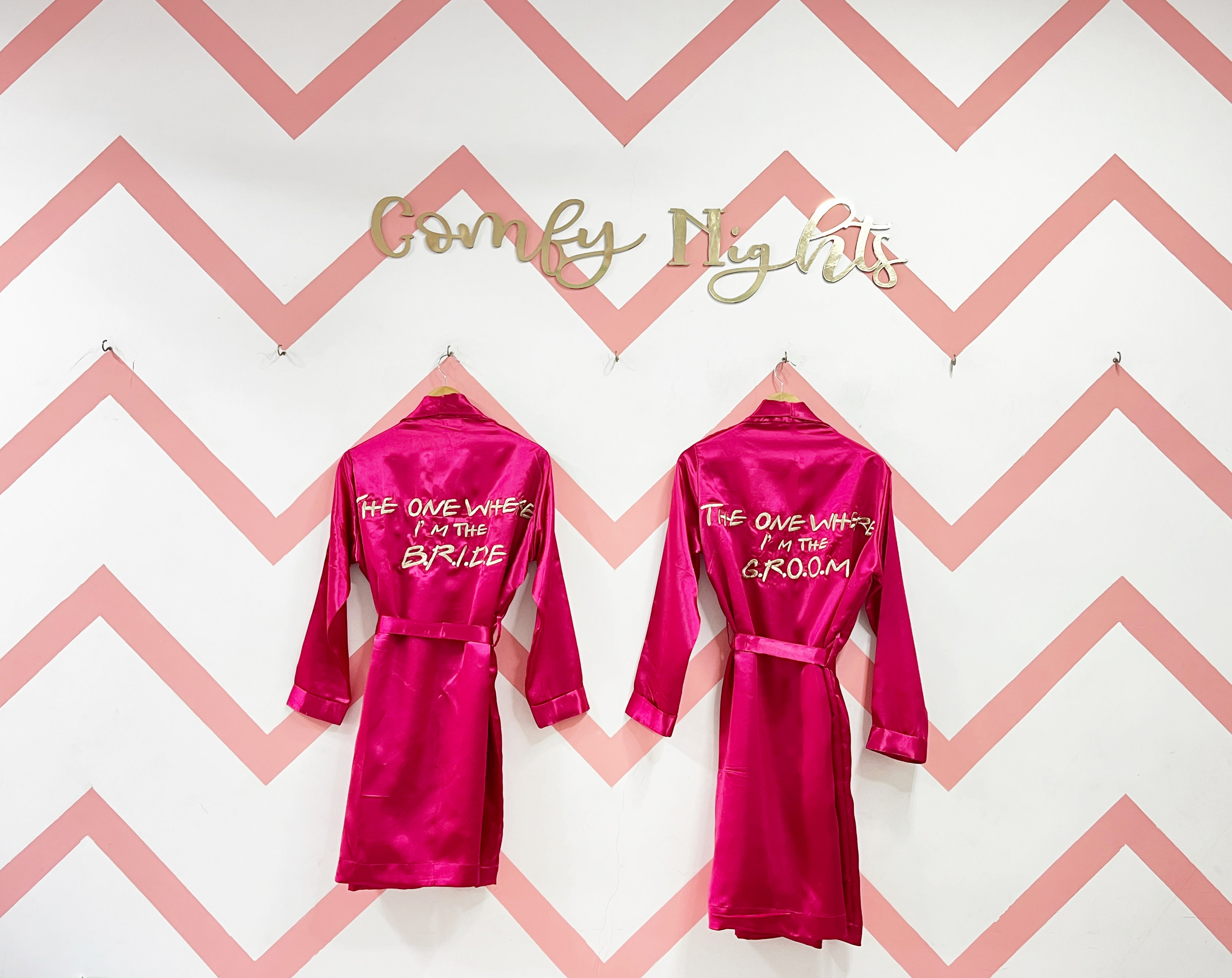 Magenta Couple Personalised Robes  | Prepaid Orders Only