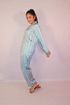 Teal Stripes Pj Set