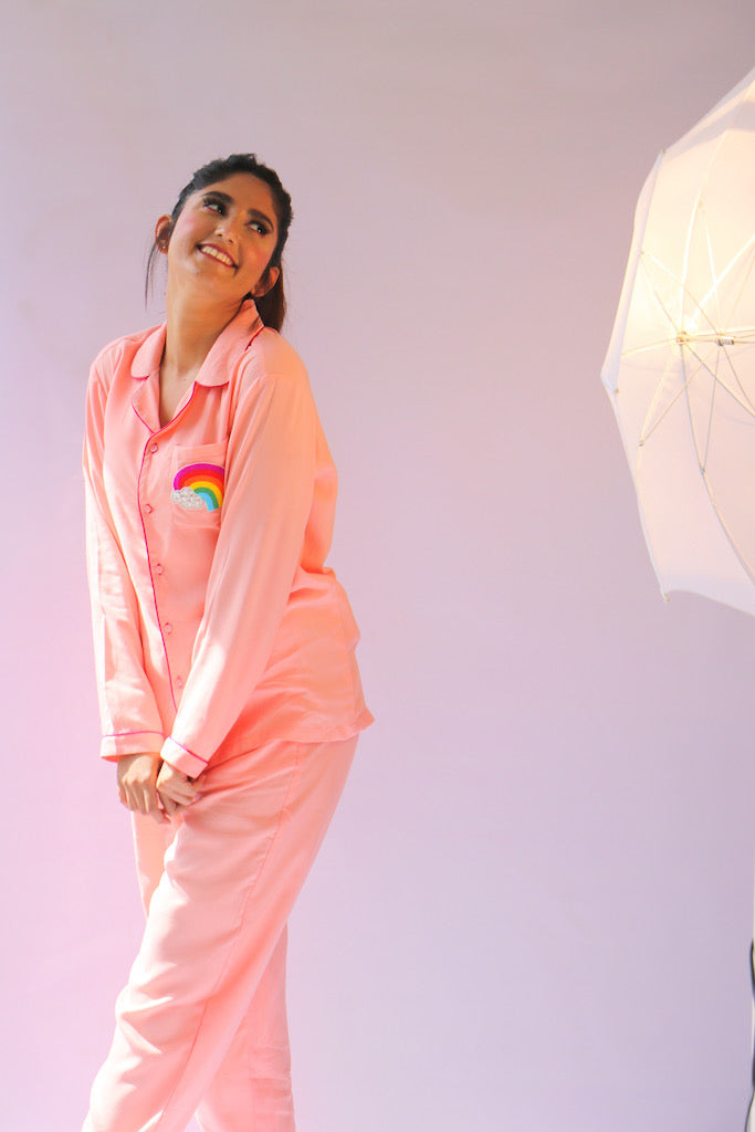 Happy Rainbow Patch Pj Set