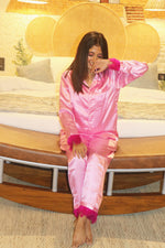Load image into Gallery viewer, Bubble Gum Feathers Pj Set
