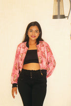Pink Cheetah Bomber Jacket