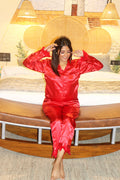 Red Feathers Pj Set