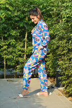 Blue Abstract Pj Set