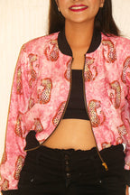 Pink Cheetah Bomber Jacket