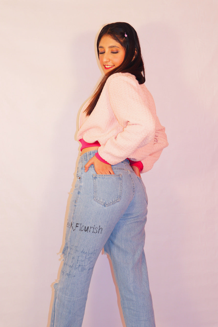 Pink Jacquard Bomber Jacket (Limited Edition)